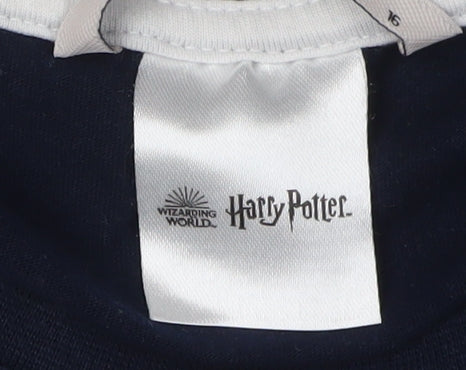 Harry Potter Unisex Blue Long Sleeve T-Shirt Size 16