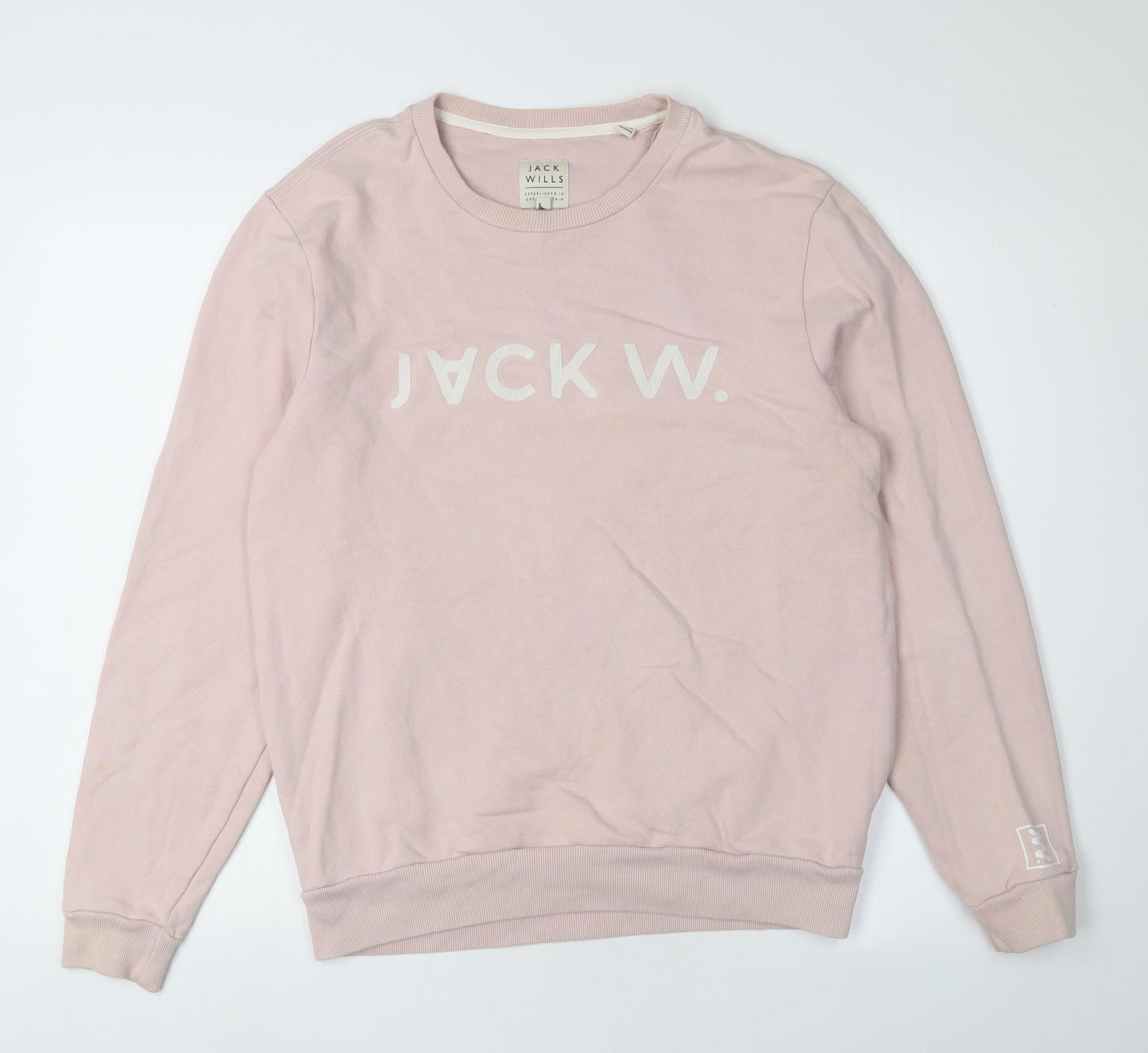 Jack Wills Women's Pink Pullover Sweatshirt - Size S