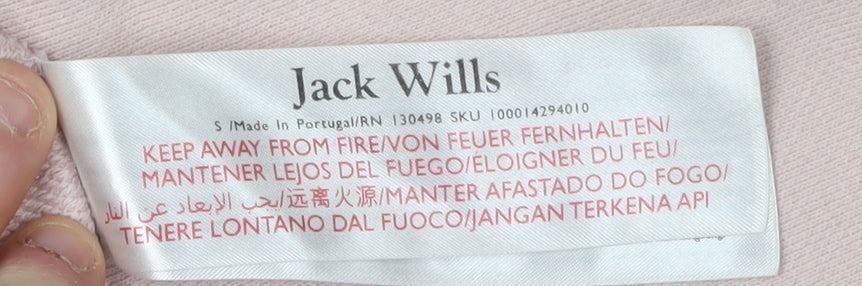 Jack Wills Women's Pink Pullover Sweatshirt - Size S