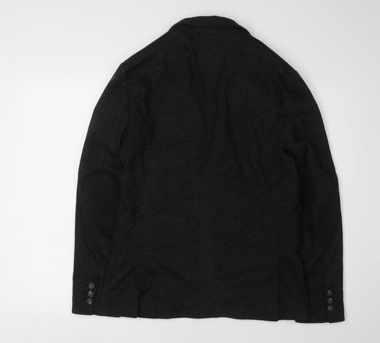 Zara Men's Black Blazer Size 36R Single-Breasted Formal