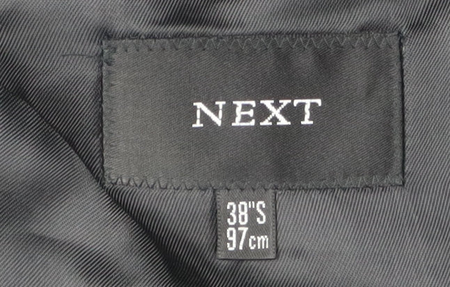 Next Men's Black Wool Blazer, Size 38S, Formal