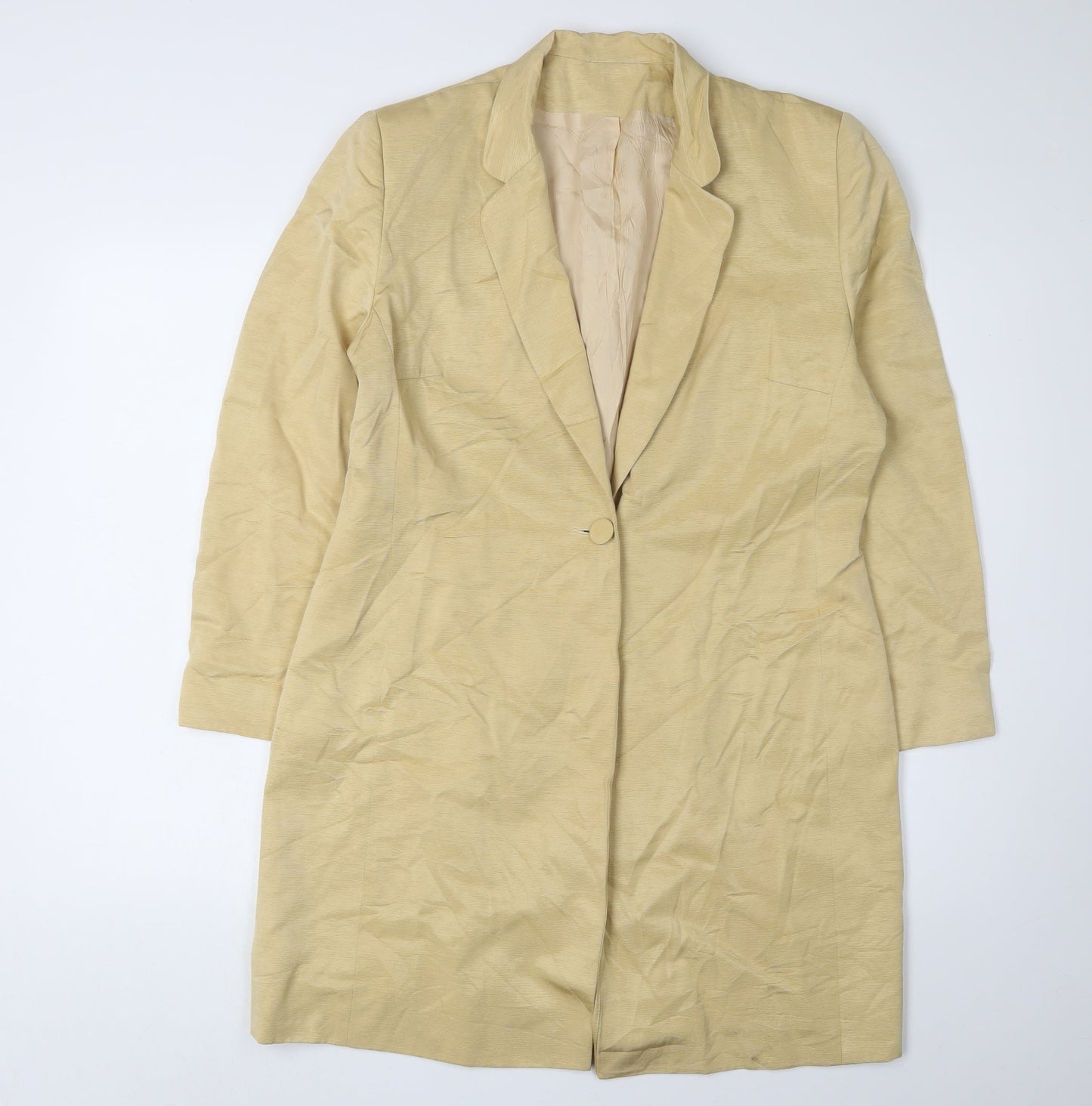 Richards Women Beige Blazer Size 14 Petites Formal