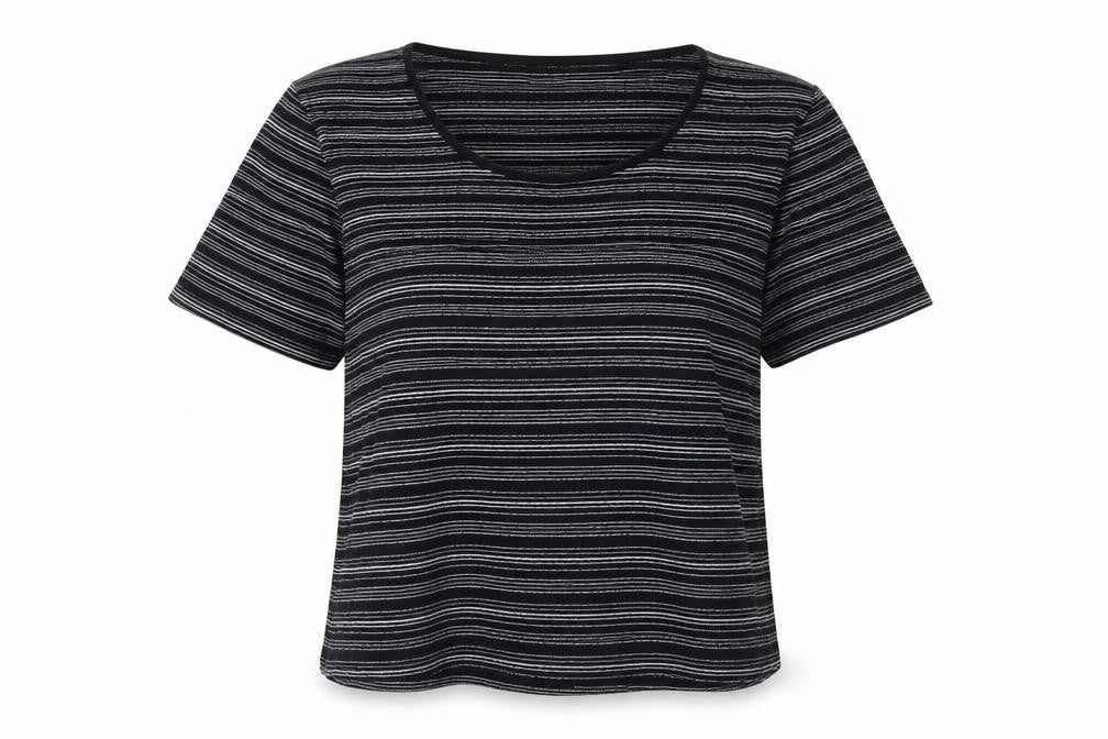 Country Casuals Women's Black Stripe T-Shirt L