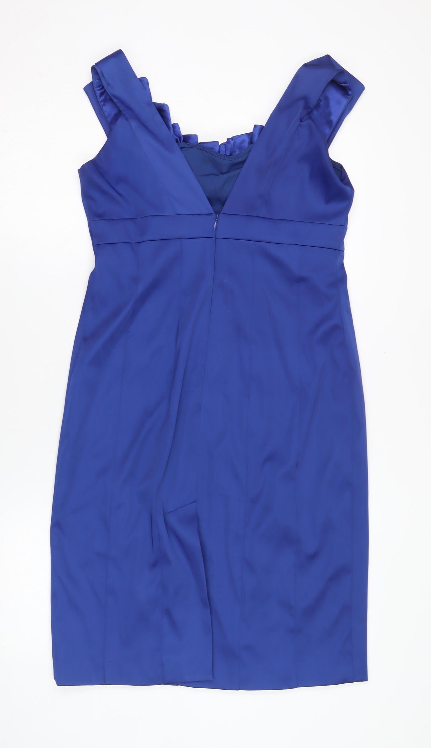 Karen Millen Women's Blue Sheath Dress, Size 12, Formal Wear
