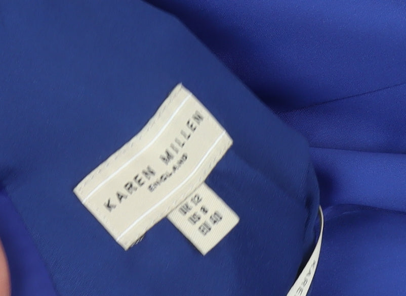 Karen Millen Women's Blue Sheath Dress, Size 12, Formal Wear
