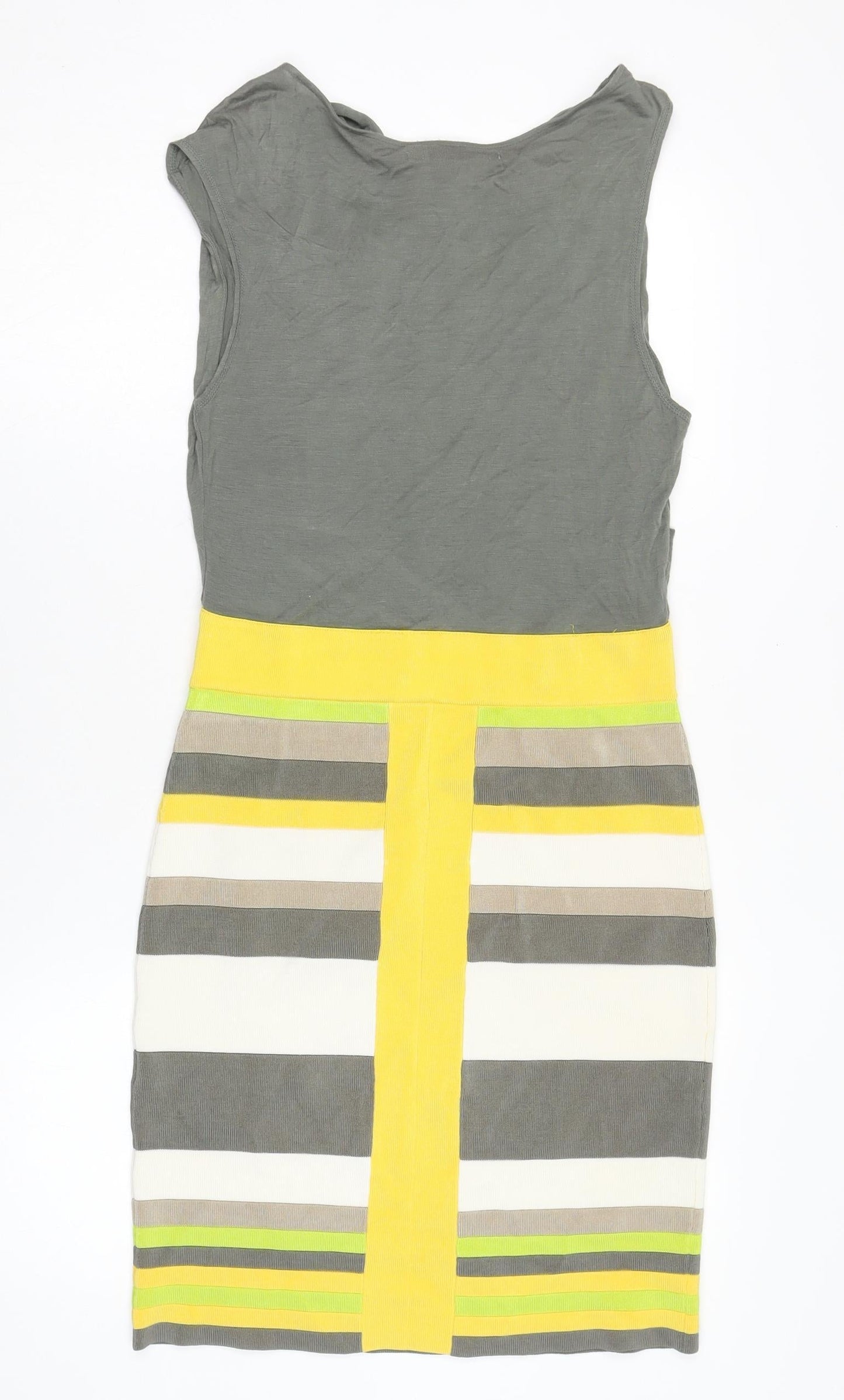 Karen Millen Women's Multicoloured Sleeveless Bodycon Dress Size XL