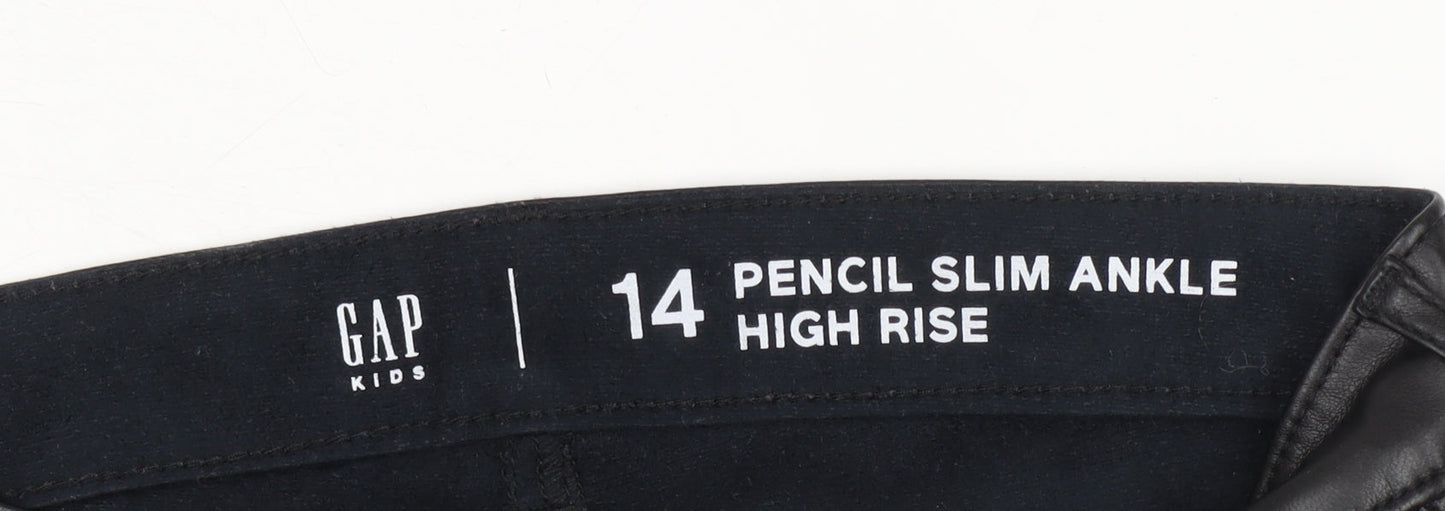Gap Teens Black Slim Ankle Trousers, Size 14
