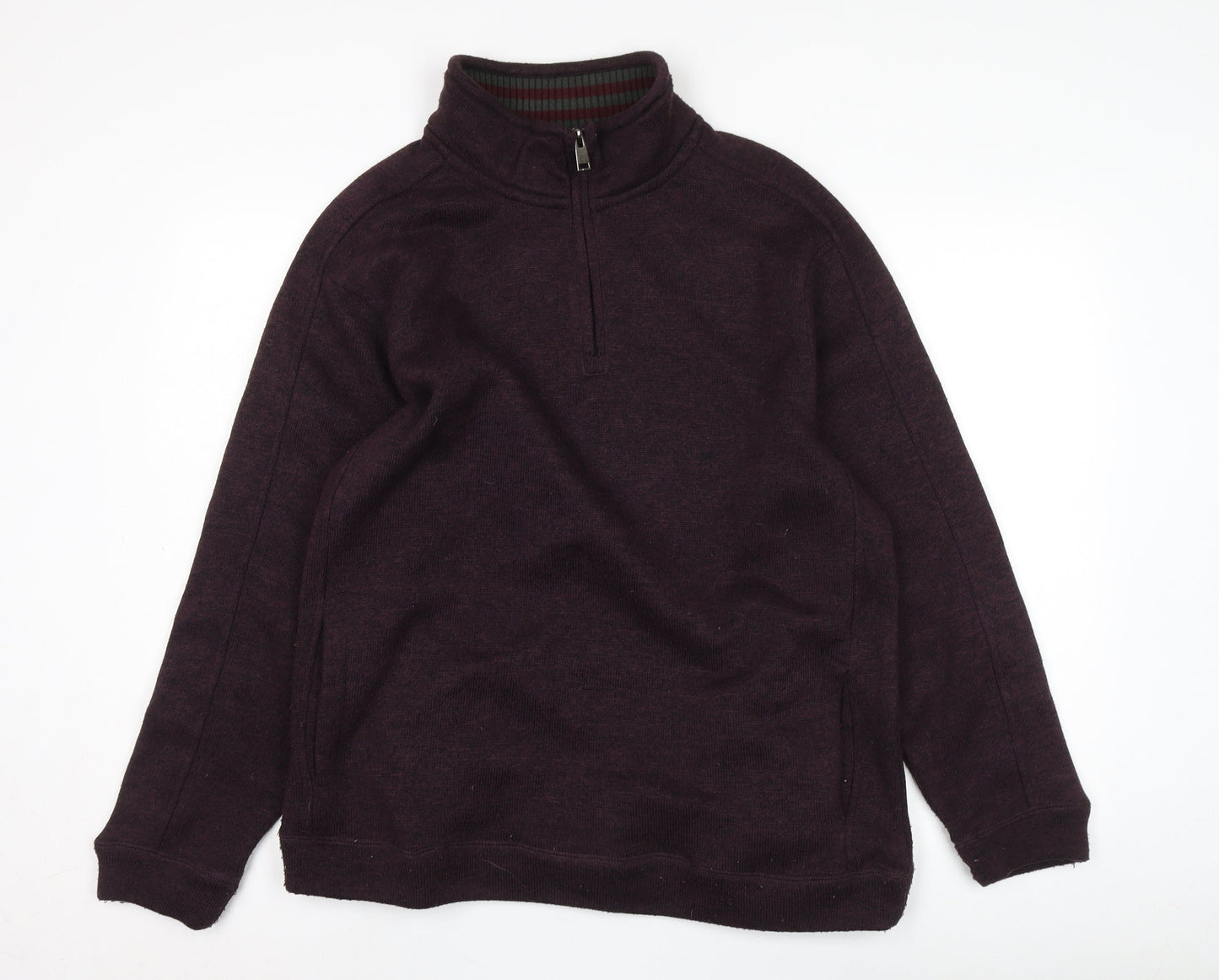 Maine New England Men's Purple 1/2 Zip Sweatshirt - Size L