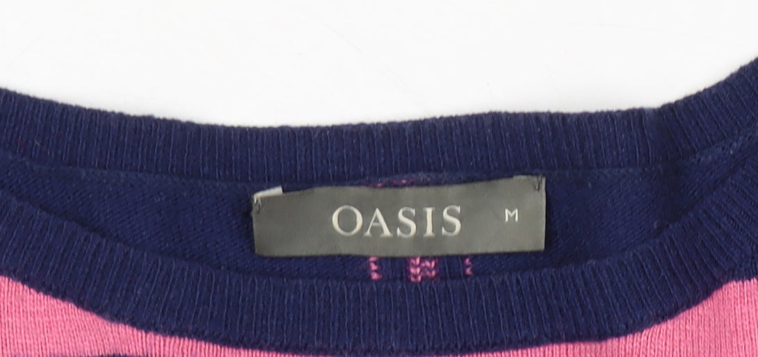 Oasis Women's Multicoloured Striped Pullover Jumper M