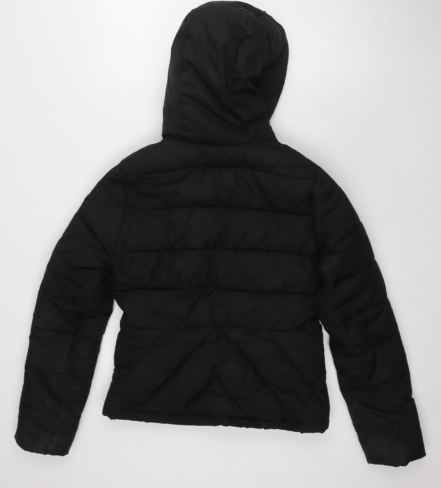 Hollister Women's Black Puffer Jacket - M, Winter Ready