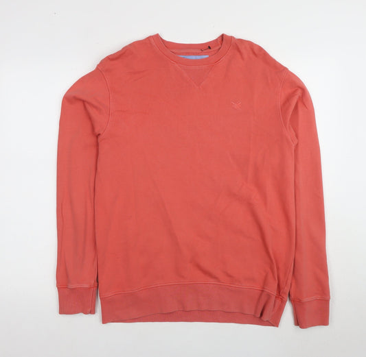 Crew Clothing Unisex Red Cotton Pullover Sweatshirt S