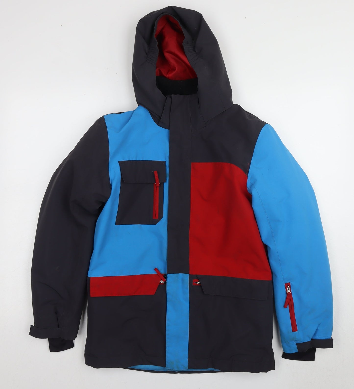 Crane Boys Blue Red Puffer Jacket 11-12 Years Winter