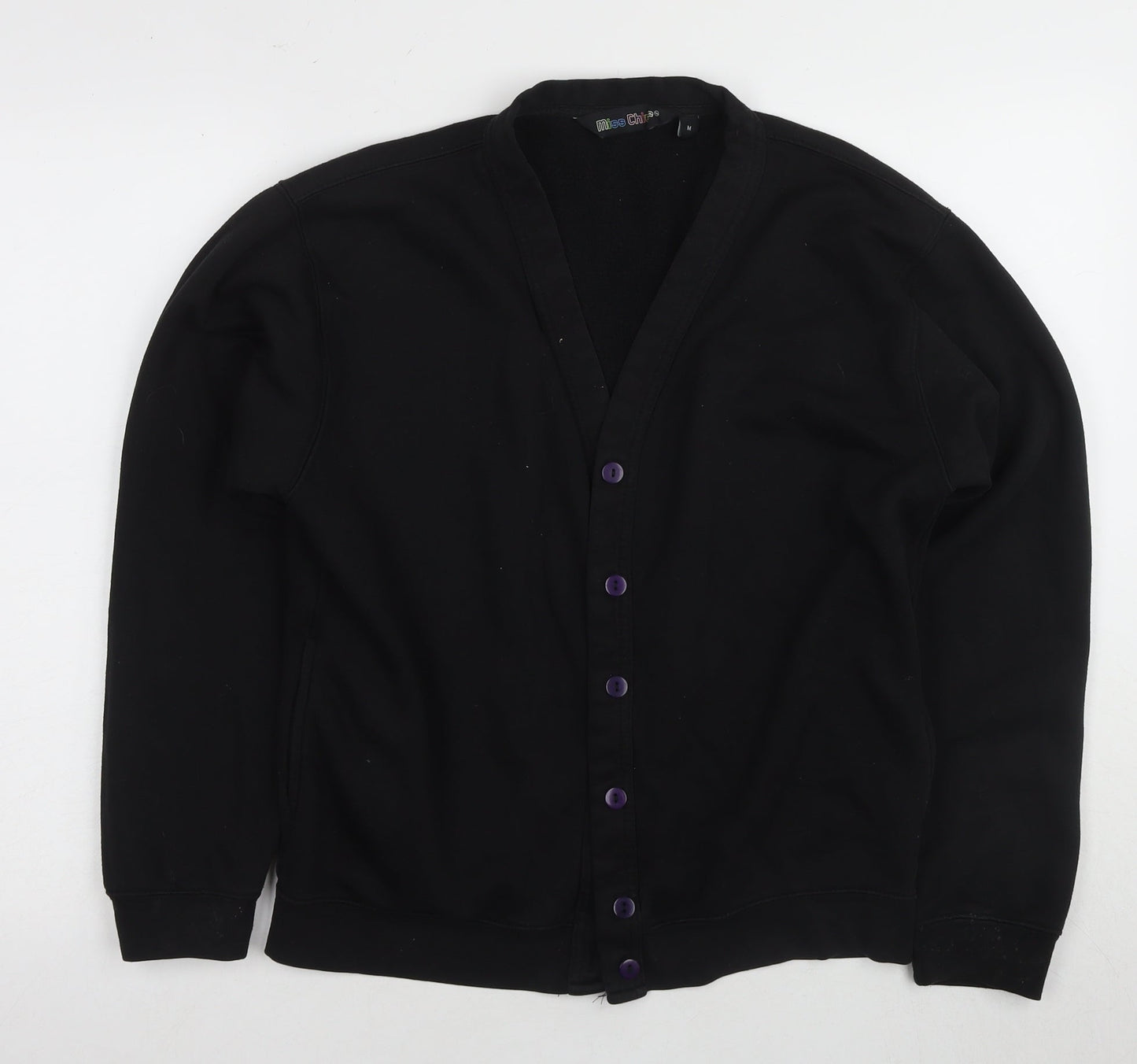 Miss Chief Women's Black V-Neck Cardigan - Medium