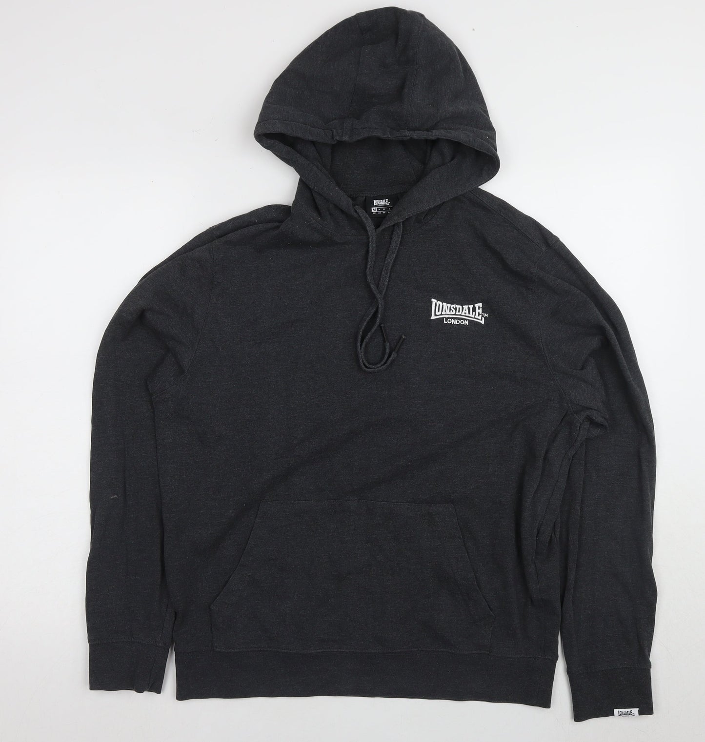Lonsdale Women's Black Pullover Hoodie - Size M, Logo Accent