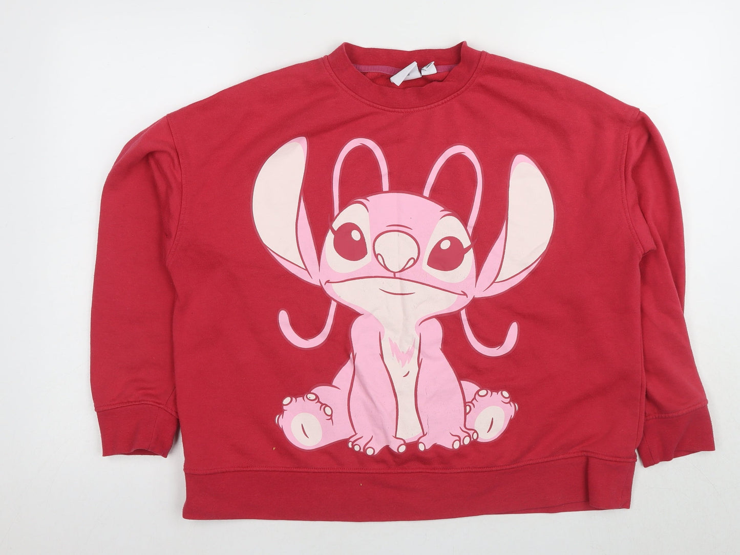 Disney Women’s Red Pullover Sweatshirt Lilo & Stitch L