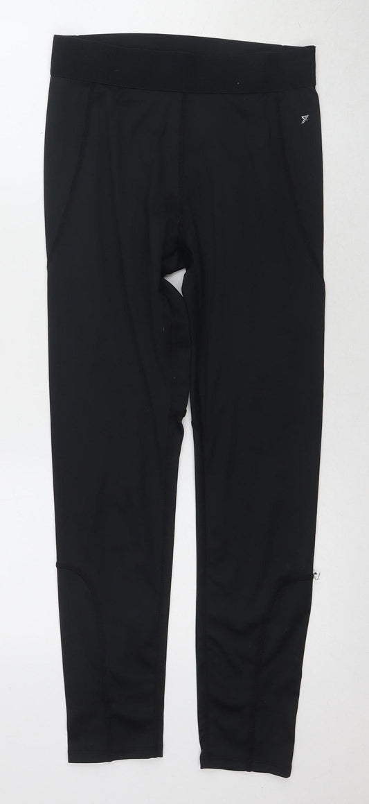 WORK OUT Women's Black Compression Leggings S