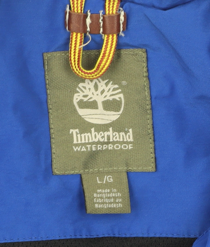Timberland Men's Blue Waterproof Windbreaker Jacket L