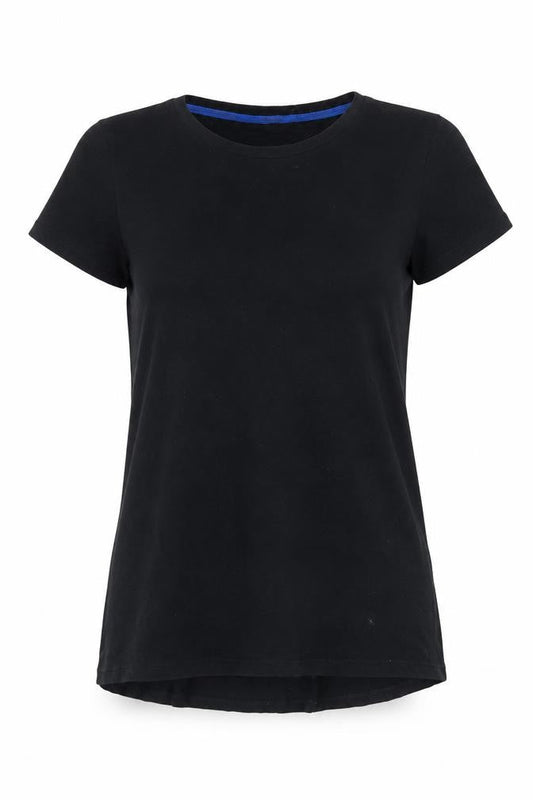 Womens UK Size XS Boden Black 100% Cotton T-Shirt