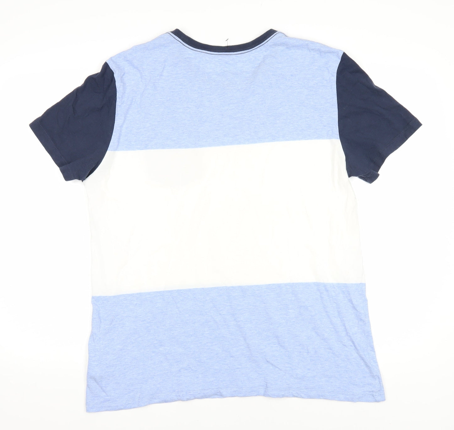 Gap Men's Blue Colourblock XL Pocket T-Shirt