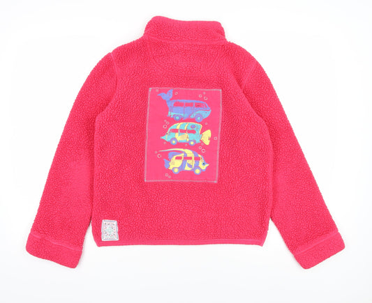 FatFace Girls Pink Fleece Pullover Sweatshirt 12-13 Years
