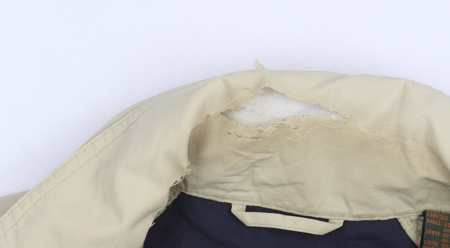 Timberland Men's Beige Medium Windbreaker Jacket