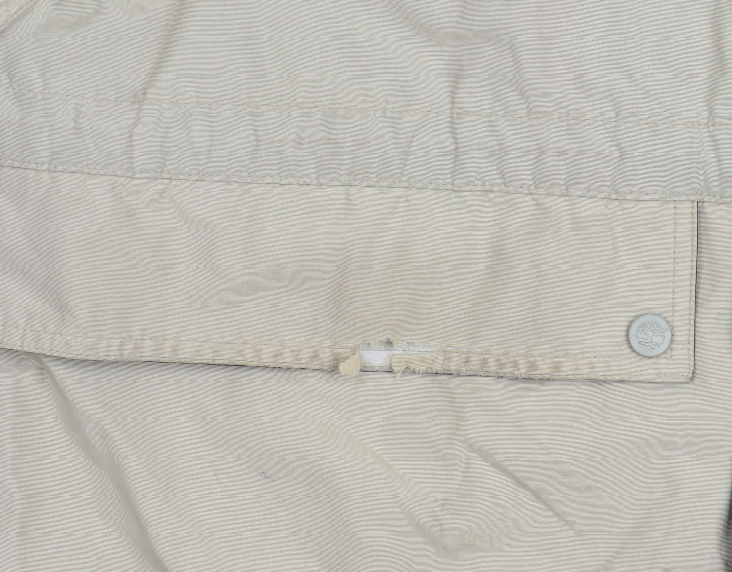 Timberland Men's Beige Medium Windbreaker Jacket