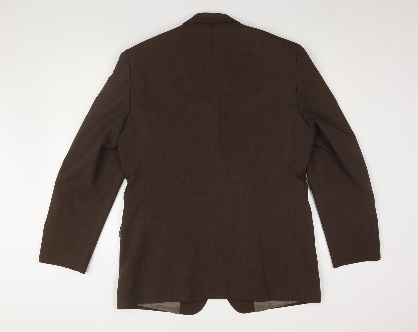 Greenwoods Men's Brown 40R Blazer with Notch Lapel