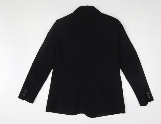 Pull & Bear Women's Black Regular Blazer Jacket Size 8
