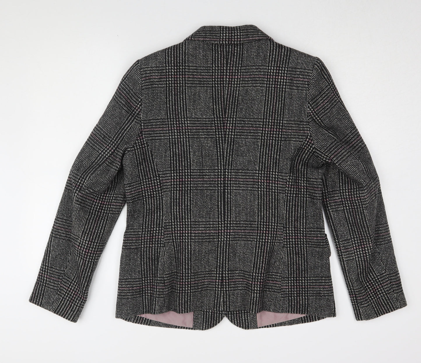 Amaranto Women's Grey Check Blazer Size 14
