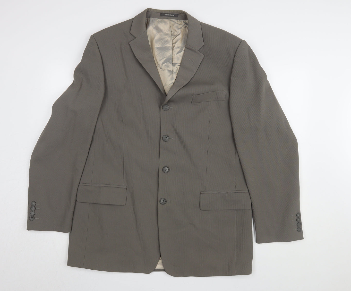 River Island Men's Brown Suit Jacket 42R