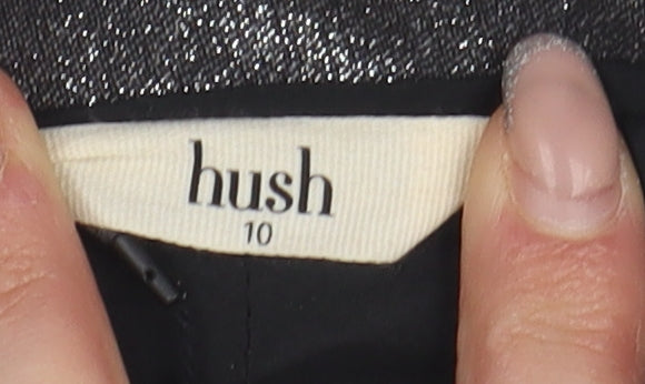 Hush Women's Black Ankle Trousers, Size 10 - Perfect for Parties
