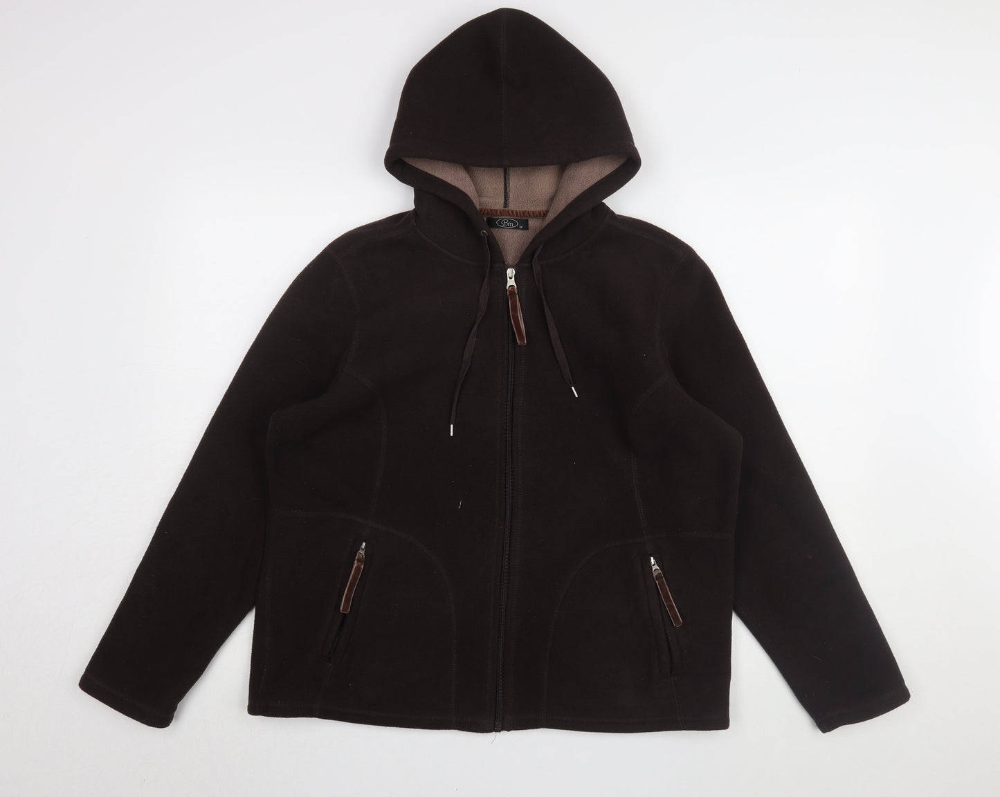 Bm Women's Brown Fleece Hooded Jacket M