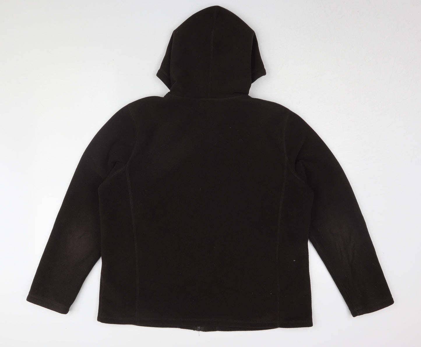 Bm Women's Brown Fleece Hooded Jacket M