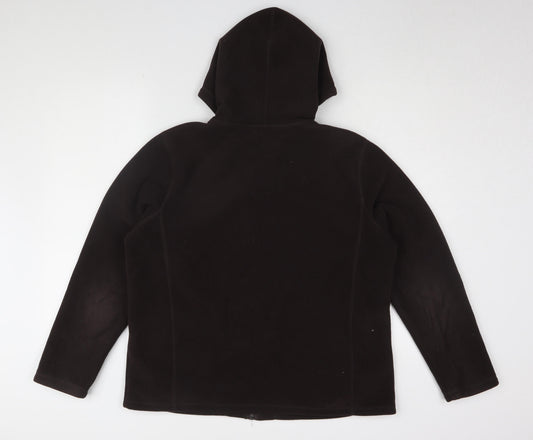Bm Women's Brown Fleece Hooded Jacket M