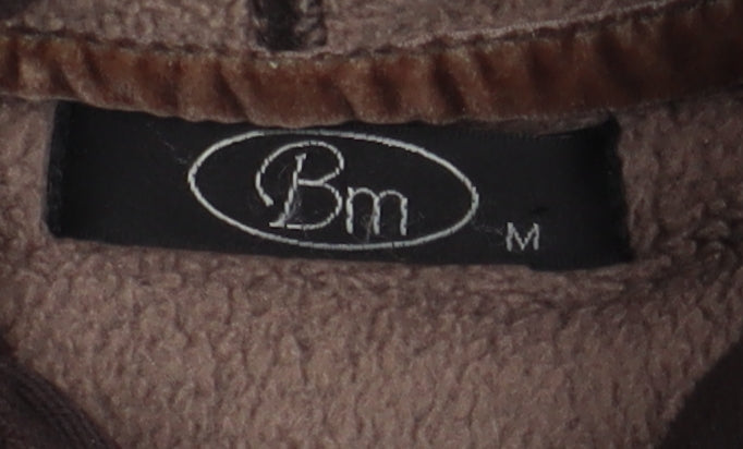 Bm Women's Brown Fleece Hooded Jacket M