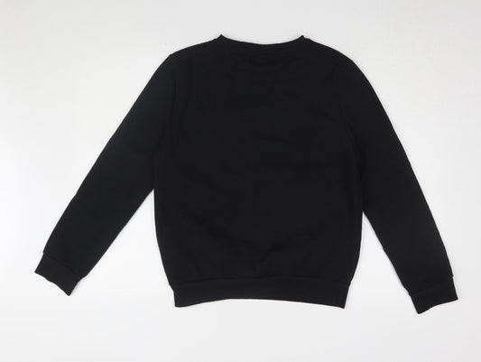 Disney Women's Black Mickey Minnie Pullover Sweatshirt, S