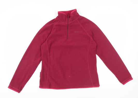 Mountain Warehouse Women's Red Fleece Pullover Size 10