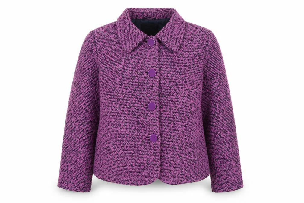 Marks and Spencer Women's Purple Bouclé Blazer