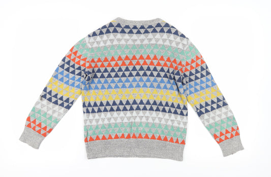 Gap Kids Boys Multicoloured Geometric Knit Jumper Size L