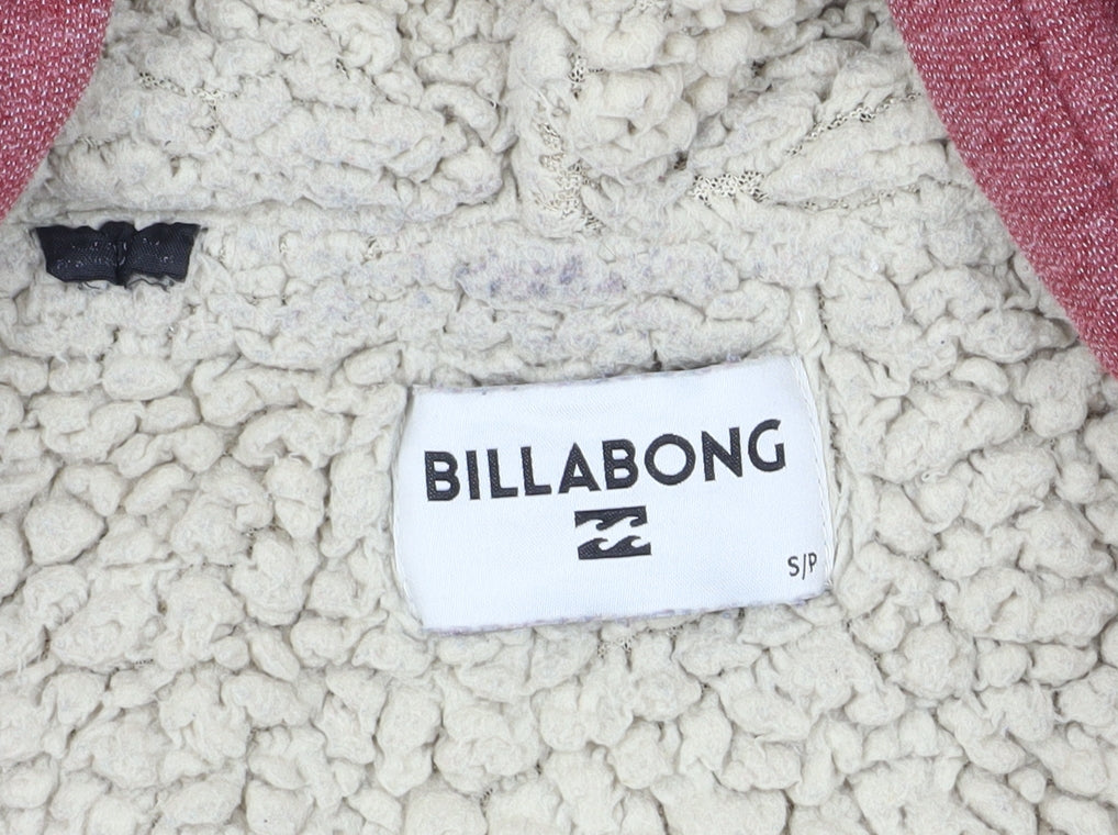 Billabong Men's Red Full Zip Hoodie Size S