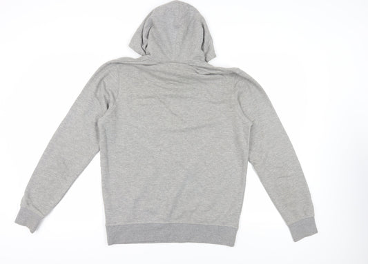 Jack & Jones Grey Medium Hoodie for Men - Stylish Logo Detail