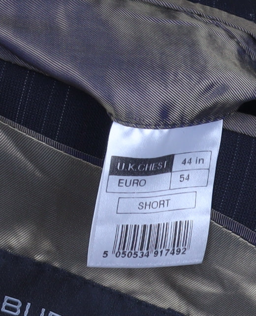 Burton Men's Black Pinstripe Suit Jacket 44S