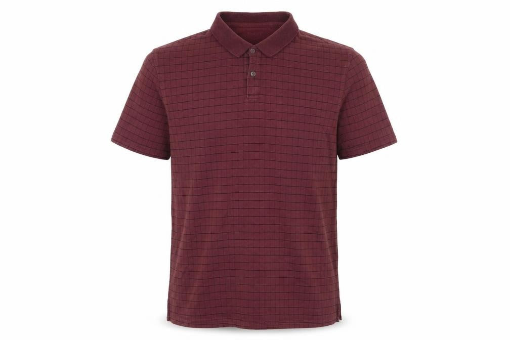 Van Heusen Men's Red Check Polo Size L