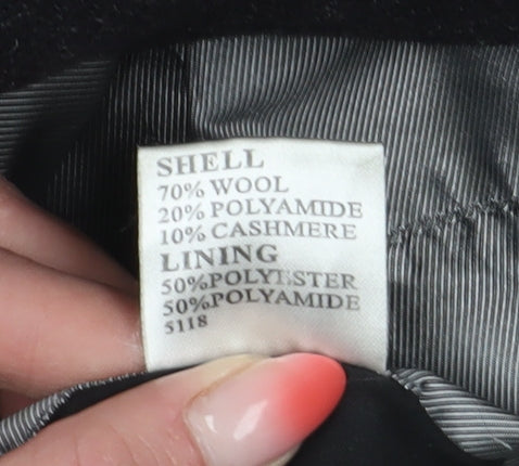 Lakeland Men's Black Wool Blend Overcoat Large