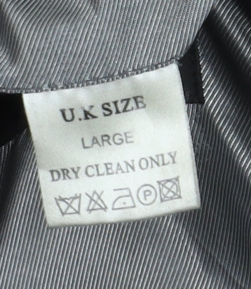 Lakeland Men's Black Wool Blend Overcoat Large