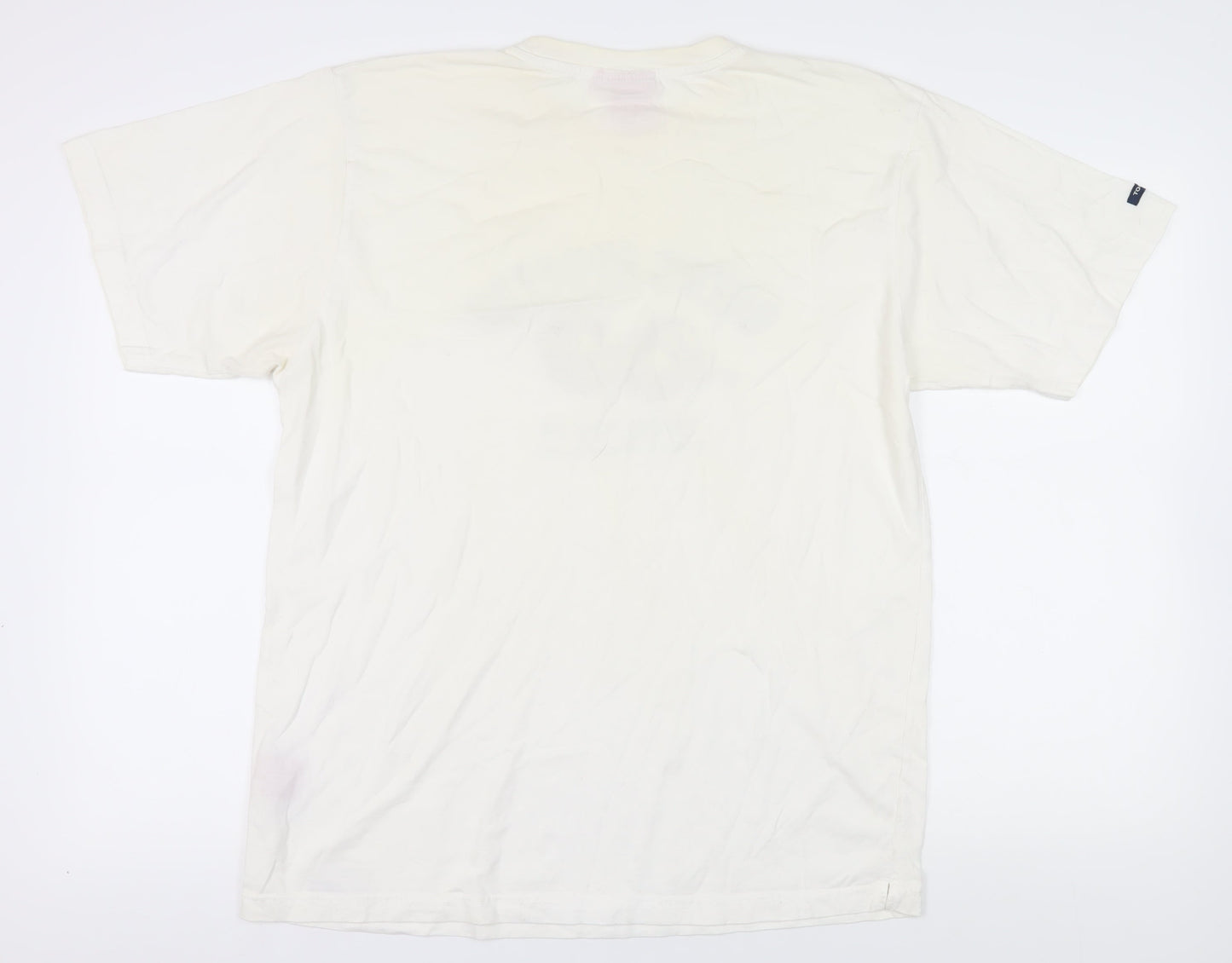 TOG 24 Men's Ivory Graphic Print Cotton T-Shirt L