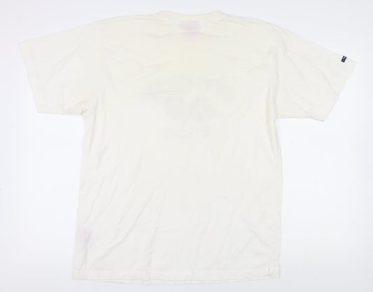 TOG 24 Men's Ivory Graphic Print Cotton T-Shirt L