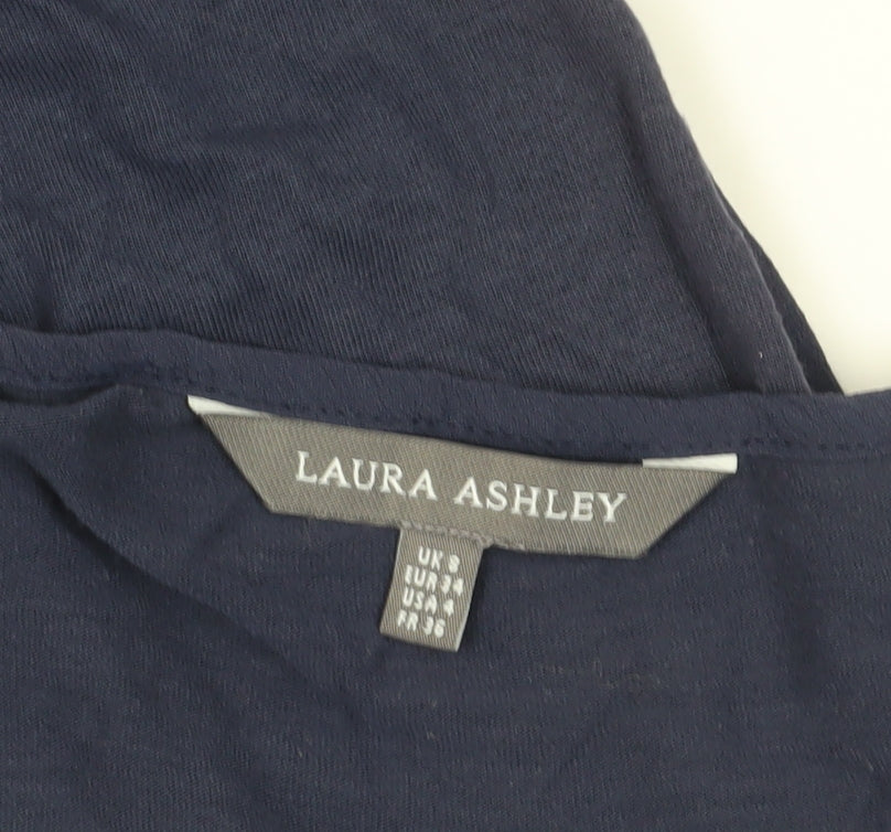 Laura Ashley Women’s Blue Basic T-Shirt, Size S