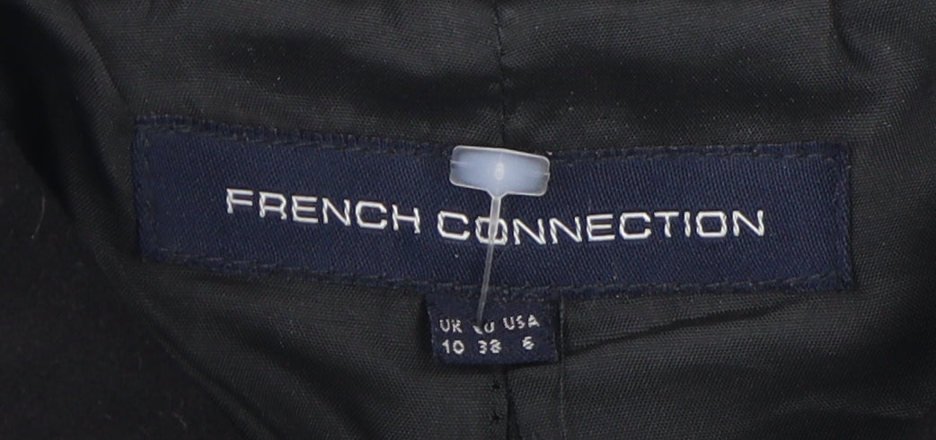 French Connection Women's Black Long Coat Size 10
