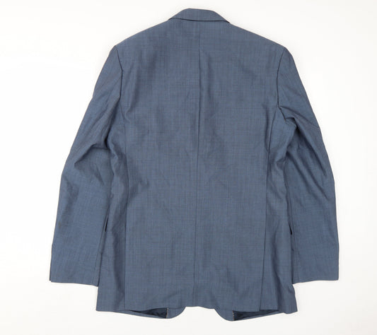 Alexandre of England Men's Blue Long Blazer 40L